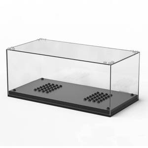 lot 18884 image: Mould King Clear Display Case with LED Lights for Mould King Speed Champions Cars, Suits MK 27013 27014 or Other Brands Cars with The Same Size, Waterproof Dustproff Protect Case for Model Car Kits - Retail $18