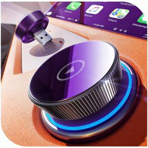 Wireless Carplay Adapter, 60% Smaller, 3X Auto-Connect, No Latency, Plug&Play, Bluetooth&WiFi, for Apple Carplay Wireless Adapter, Mini Dongle for iPhone 5~17 & 927+ Cars, USB A/C (Jet Black) - Retail: $79