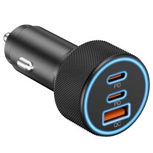 lot 18913 image: USB C Car Charger, 3-Port 67W Dual USB-C & USB-A Car Power Adapter PDQC Fast Charging Cigarette Lighter for iPhone 17161514131211 Pro Max, iPad, Samsung Galaxy S25 S24S23S22, Pixel, Android - Retail $10