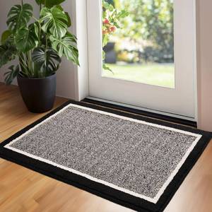 lot 18918 image: GRANNY SAYS Door Mat, 24 x 36 Welcome Mat Outdoor Rugs Non-Slip, Dirt Absorb Front Door Mat Outside Entrance, Low Profile Inside Floor Mat, Rugs for Entryway Indoor, Large Mats, Black - Retail $23