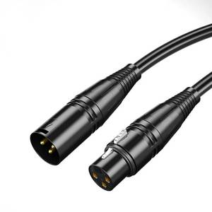 lot 18929 image: Molan 2-Pack Premium Short XLR to XLR Cables - 10ft, Male to Female Microphone Cable, Oxygen-Free Copper (OFC) Mic Cord,6MM PVC Jacket, Black (2, Style A, 10 Feet) - Retail $13