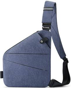 lot 18943 image: WANDER PLUS Anti Theft Crossbody Bag, Shoulder Bag Anti-theft Design for Travel, Sport, Work, Blue - Retail $40