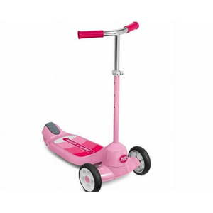 lot 3610 image: Radio Flyer Grow with Me Beginner Kick Scooter  for Ages 2-5  up to 50 lbs  Pink - Retail $56