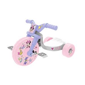 lot 3612 image: Minnie Mouse 10 Fly Wheel Kids Tricycle with Electronic Sound - PinkPurple - Retail $30