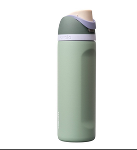 lot 3642 image: Owala 24oz FreeSip Stainless Steel WaterBottle - Misty Meadow - Retail $30