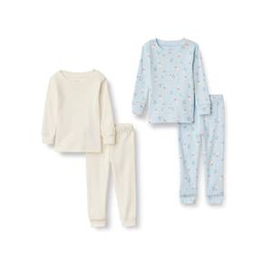 lot 3656 image: Amazon Essentials x Sofia Grainge Unisex Kids Snug-Fit Cotton Pajamas, Pack of 2, IvoryGeese, 10 - Retail $18