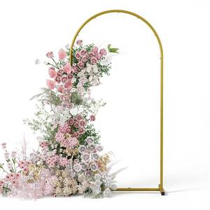 lot 3663 image: 7.15FT Metal Arch Backdrop Set, Sturdy Balloon Garland Stand for Wedding, Party, Photo Booth, Ceremony, Birthday, Graduation Decorations - Retail $43