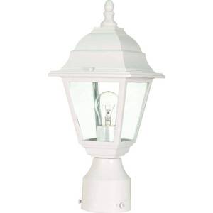 lot 3681 image: Nuvo Lighting - Briton-One Light Outdoor Post Lantern-6 Inches Wide by 14 Inches