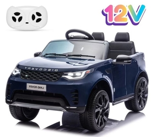 Garvee 12V Kids Electric Ride-On Car with Remote Â¨C Land Rover Licensed Toy Vehicle with LED Lights, Music, Seatbelt & Dual Motors, Dark Blue - Retail: $150