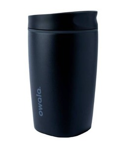 lot 3743 image: Owala 12oz SmoothSip Slider Stainless Steel Coffee Mug - Very Very Dark - Retail $25