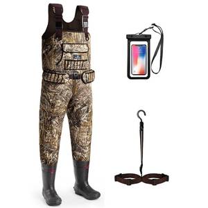lot 3747 image: Trudave Chest Waders, 4.5mm Waterproof Neoprene Hunting Wader for Men & Women with 600G Insulated Boots 11 Mens  - Retail $135