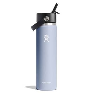lot 3750 image: Hydro Flask 24oz Wide Mouth Flex Straw Bottle - Surf BPA-Free, Leakproof, Vacuum-Insulated - Retail $40