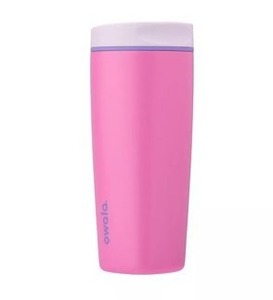lot 3752 image: Owala Stainless Steel SmoothSip Travel Mug  Magenta Madness  20oz - Retail $30