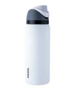 lot 3787 image: Owala 40oz FreeSip Stainless Steel Water Bottle - Sleek - Retail $35