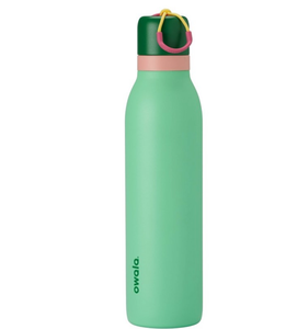 lot 3795 image: Owala 24oz Stainless Steel FreeSip Twist Water Bottle - Scream Green - Retail $30