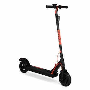 lot 3807 image: Hyper Skute Folding Electric Scooter 36 Volt Lithium Battery Powered Scooter - BlackRed Aluminum Frame, 15 MPH, 220 lbs Capacity - Retail $250