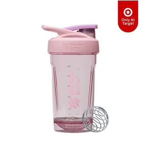 lot 3809 image: BlenderBottle 24oz Plastic Strada Tritian Water Bottle - Pink - Retail $16