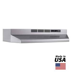 lot 3822 image: Broan 24  Range Hood  Non-ducted  2-Speed Rocker  Light - Retail $119