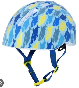 lot 3858 image: Raskullz Lil Sharkie Kids Bike Helmet Blue - Retail $15