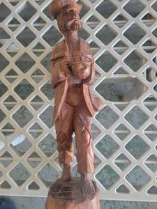 lot 21024 image: Carved Wooden Musician Figure