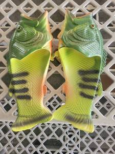 lot 21038 image: Fish Shaped Sandals - Swimming Pool Slippers size 12