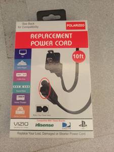 lot 21064 image: 10ft Polarized Replacement Power Cord