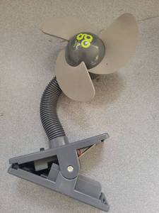 lot 21071 image: O2 Cool Clip-On Fan with Flexible Neck good for stroller or desk