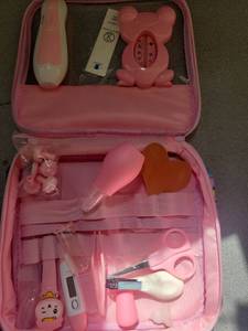 lot 21075 image: Pink Baby Care Kit with Bunny Thermometer