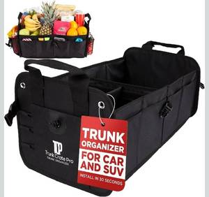 lot 21087 image: Car Trunk Organizer with Multiple Compartments standard size vehicles