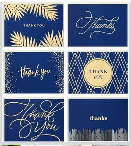 lot 21089 image: Hallmark Thank You Cards Assortment, Gold and Navy (100 Thank You Notes with Envelopes for Wedding, Bridal Shower, Baby Shower, Business, Graduation)