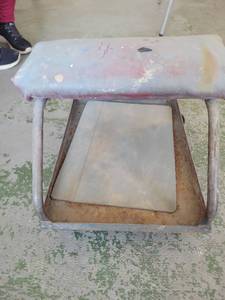 lot 21124 image: Vintage Metal Workshop Stool