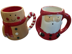 lot 21143 image: Holiday Character Ceramic Mug Set