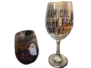 lot 21149 image: Halloween Ghost Wine Glass