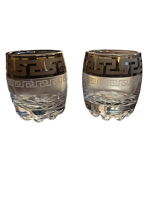 lot 21163 image: Greek Key Pattern Shot Glasses