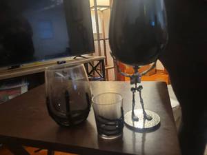 lot 21167 image: Halloween Skeleton Wine Glass Set