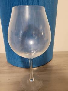 lot 21175 image: Giant Frosted Crystal Wine Glass