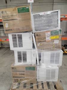 lot 56915 image: LG Room Air Conditioners 12,000 BTU w heat - 8 count