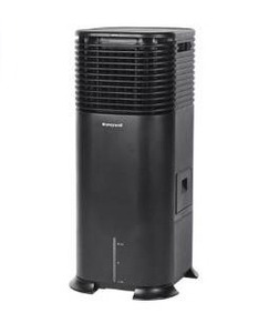 lot 56942 image: 2 count of Honeywell DLC203AE Evaporative Tower Air Cooler with Fan and Humidifier, 500 CFM - 5.3 Gallon Tank