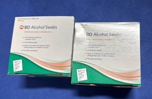 lot 11 image: BD Alcohol Swabs - 2 Boxes of 100 Count - Retail $8