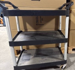 lot 62 image: 3-Tier Utility Cart with Wheels - Retail $35