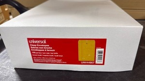 lot 64 image: Universal Kraft Clasp Envelopes - 100 Count Box 13x10 - Retail $25