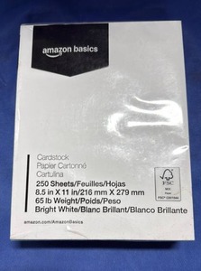 lot 73 image: Amazon Basics White Cardstock Paper - Retail $27