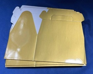 lot 79 image: Gold Metallic Gift Boxes - Set of 12 - Retail $12
