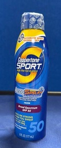 lot 90 image: Coppertone Sport SPF 50 AccuSpray Sunscreen - Retail $8