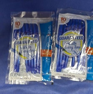 lot 93 image: Blue Ballpoint Pens - 2 Packs of 10 Bundle - Retail $3