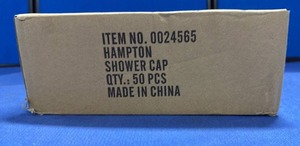 lot 104 image: Hampton Luxury Shower Caps - Bulk Box of 50 - Retail $25