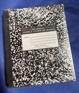 lot 106 image: 12-  Black and White Marble Composition Notebooks - Retail $2