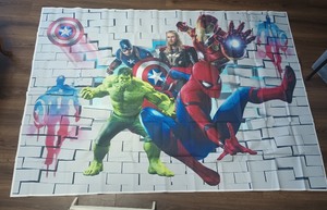 lot 203 image: Superhero Backdrop 7x5ft for Birthday Party Decoration Superhero Theme Birthday Photography Backdrop Superhero Photo Booth Props