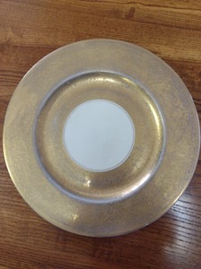 22 Karat Gold Rimmed Ceramic Plate