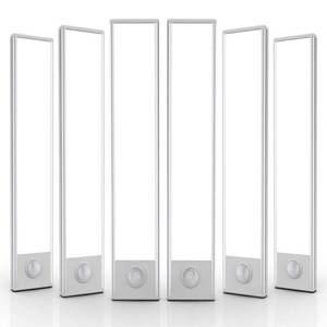 6 Pack Under Cabinet Lights Wireless, 50 LED Motion Sensor Light Indoor Rechargeable Magnetic Closet Lights Battery Operated, Under Counter Lights for Kitchen, Wardrobe, Hallway, Stairs - Retail: $80